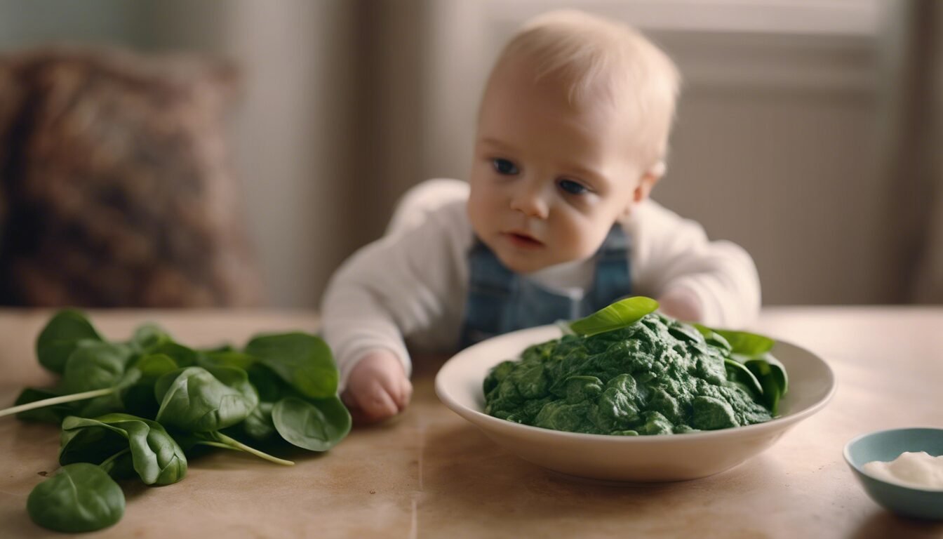 découvrez une délicieuse recette d'épinards adaptée aux bébés de 18 mois pour leur faire découvrir de nouvelles saveurs tout en respectant leurs besoins nutritionnels.