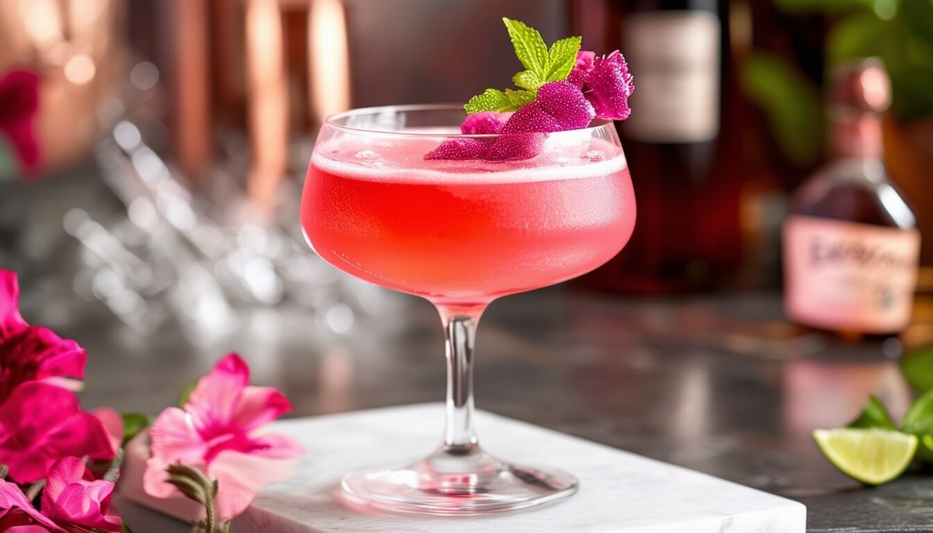 découvrez le cocktail la ville en rose de papilles cocktails, un savoureux mélange qui capture l'essence de toulouse et invite à la célébration.