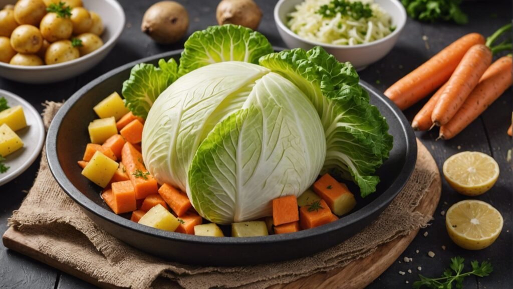 découvrez comment préparer une délicieuse recette de chou blanc, pomme de terre et carotte et régalez-vous avec ce plat savoureux et équilibré.