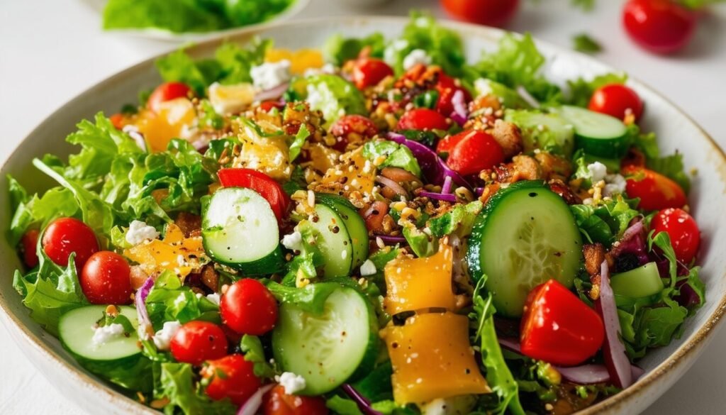 découvrez 10 recettes de salades composées innovantes pour sublimer les saveurs de l'été dans votre assiette. faites voyager vos papilles avec des créations qui réinventent la traditionnelle salade composée.