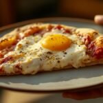 La pizza Rossini topped with mayo eggs: a delicacy popular in Pesaro, controversial elsewhere in Italy