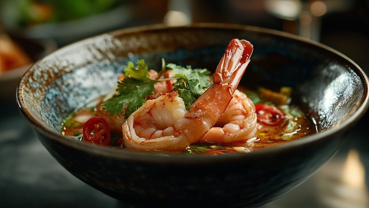 Découvrez la recette authentique du Tom Yam Kung : une délicieuse soupe thaïlandaise aux crevettes et au tamarin