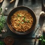 Receta fácil de fregola sarda con verduras mediterráneas