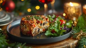 Découvrez la vidéo de notre délicieuse recette de Gâteau de légumes rôtis pour Noël - Un festin équilibré à partager !