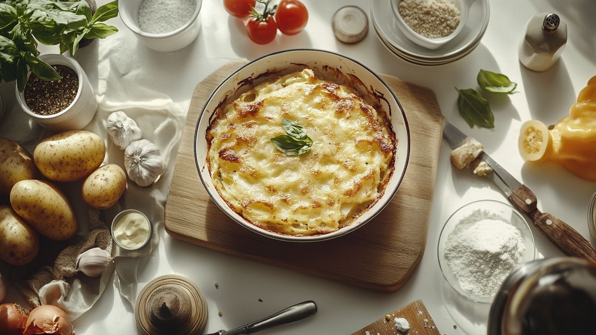 Découvrez notre recette en vidéo : Gratin savoureux de pommes de terre au duo de fromages - Petits Plats en harmonie