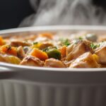 Delicious Hähnchenauflauf mit Champignons und getrockneten Tomaten