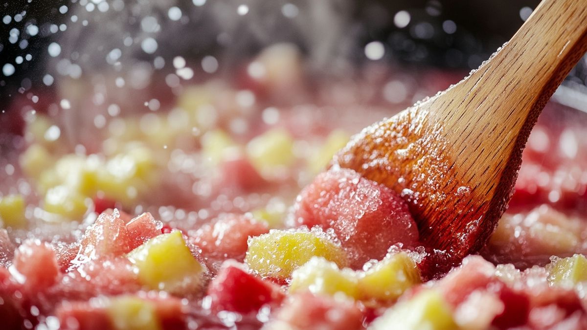 Recette de confiture de rhubarbe maison facile à préparer