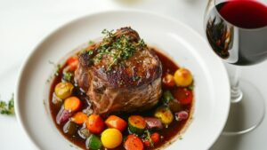 Recette de jarret de veau mijoté aux légumes de saison