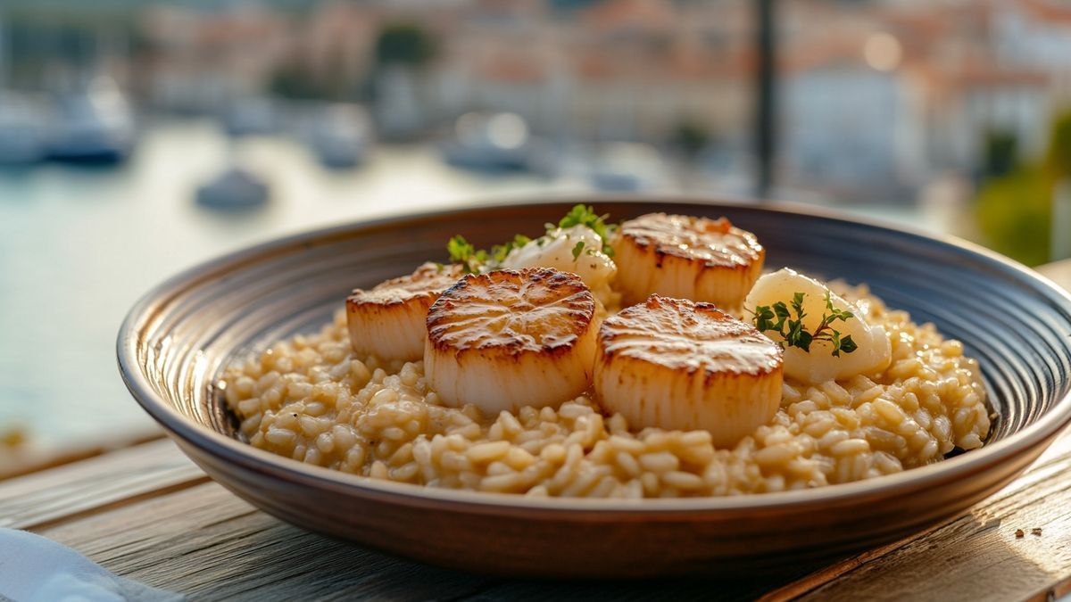 Recette de risotto aux Saint-Jacques facile et rapide à préparer